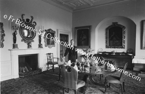 DUNSANY CASTLE  DINING ROOM WITH MR T BROOKES